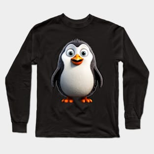 Cute Animal Characters Art 9 -penguin- Long Sleeve T-Shirt